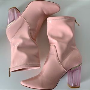 COPY - EGO Official Pink Perspex Heeled Boots